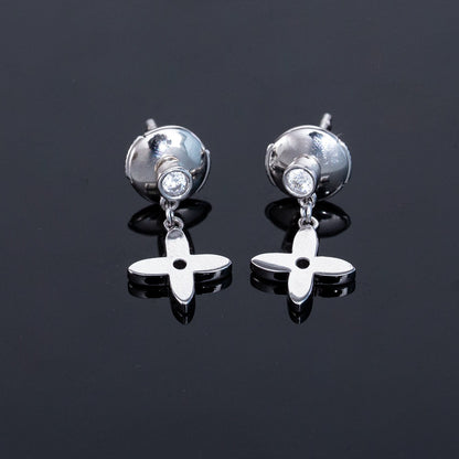 [Love Aura]VIDYLLE SILVER DIAMOND MINI DROP EARRINGS