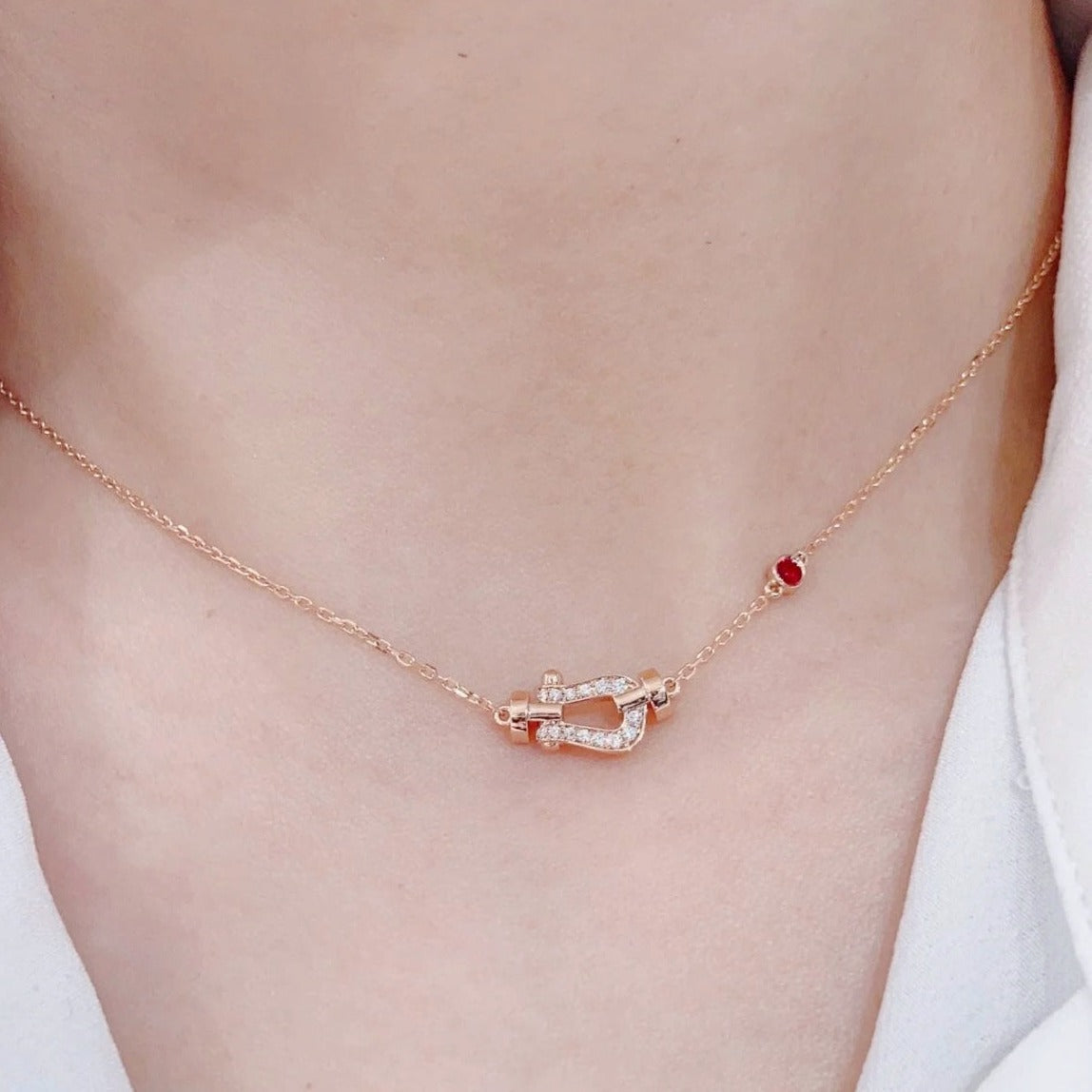 [Love Aura]FORCE 10 DIAMOND PINK GOLD NECKLACE