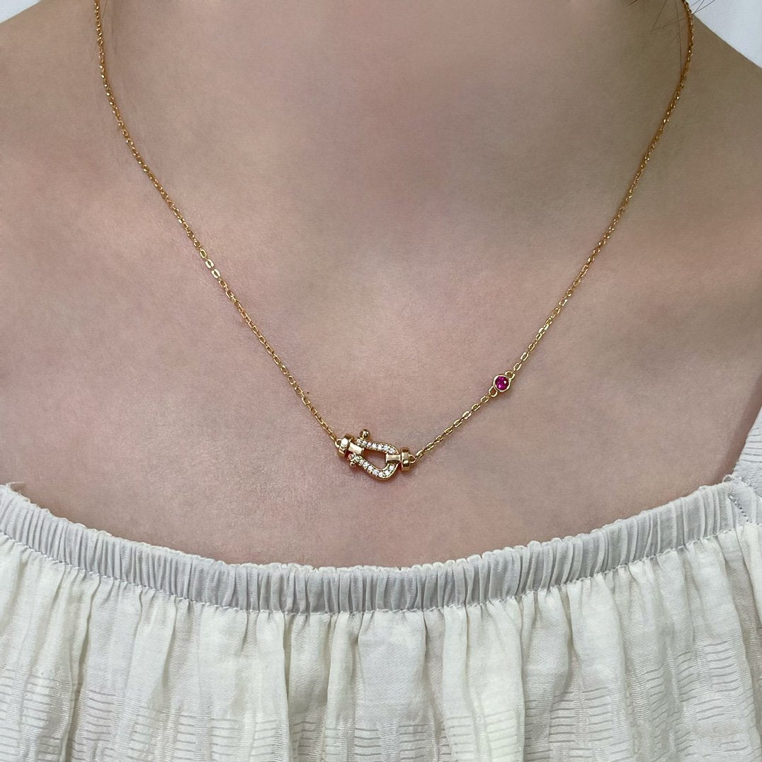 [Love Aura]FORCE 10 DIAMOND PINK GOLD NECKLACE