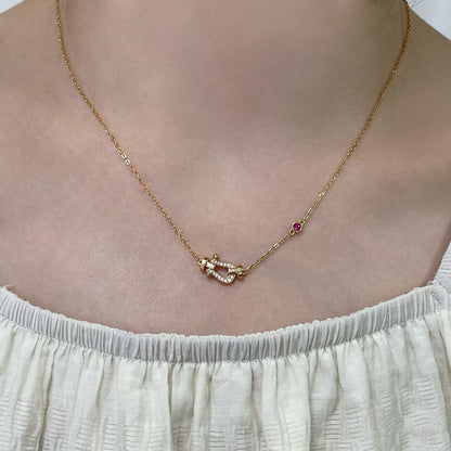 [Love Aura]FORCE 10 DIAMOND PINK GOLD NECKLACE
