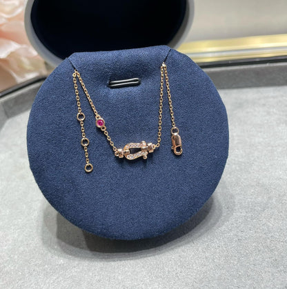 [Love Aura]FORCE 10 DIAMOND CHAIN LINK PINK GOLD BRACELET