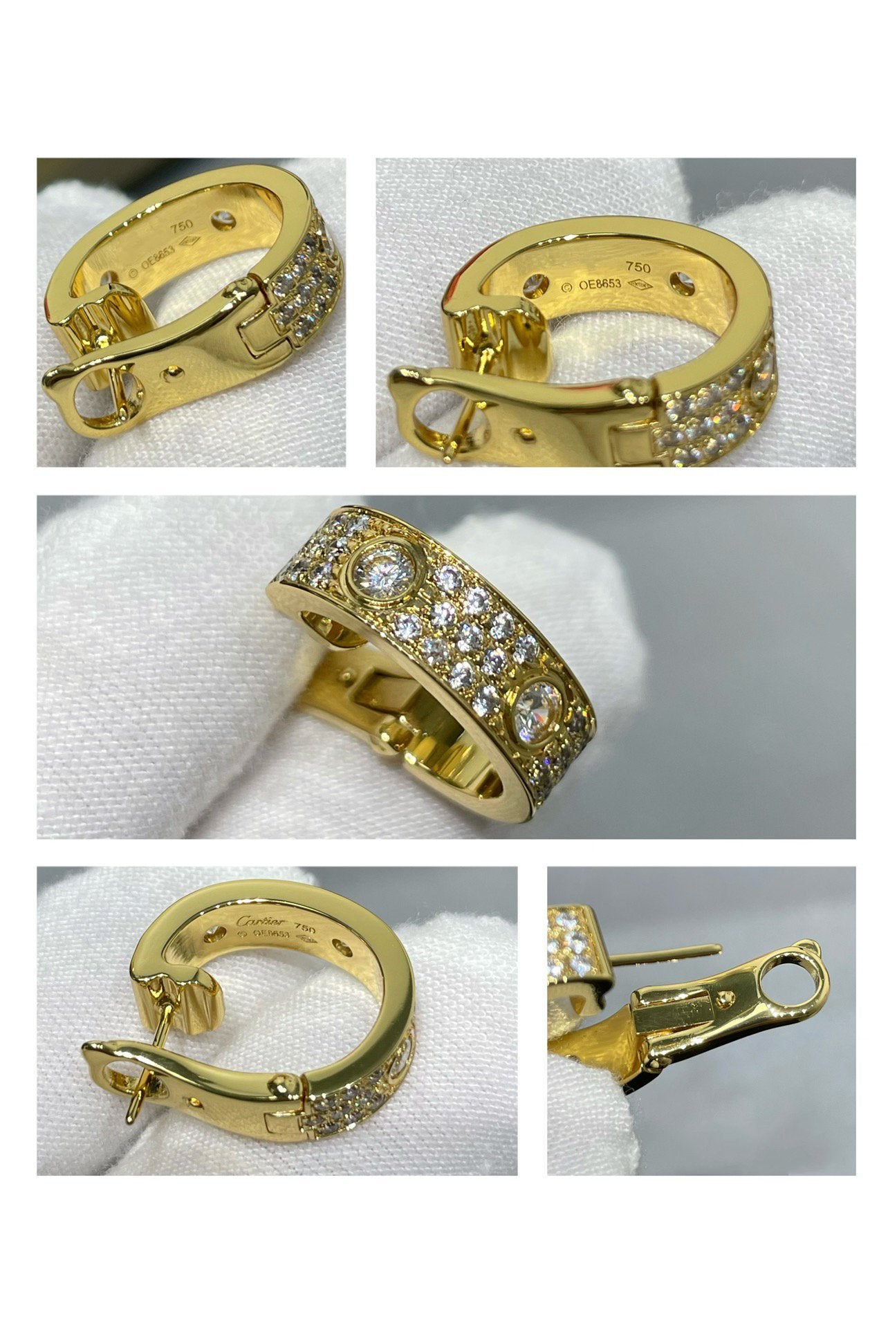 [Love Aura]LOVE 5.5MM DIAMOND PAVED EARRINGS