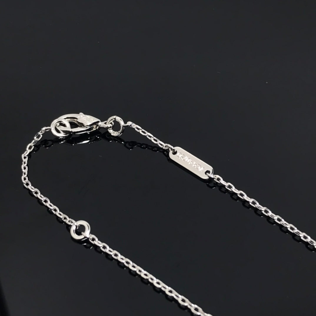 [Love Aura]CLOVER PIETERSITE SILVER LONG NECKLACE