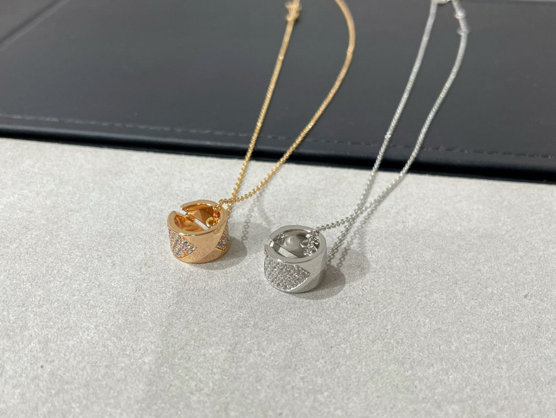 [Love Aura]LIENS EVIDENCE DIAMOND PAVED NECKLACE