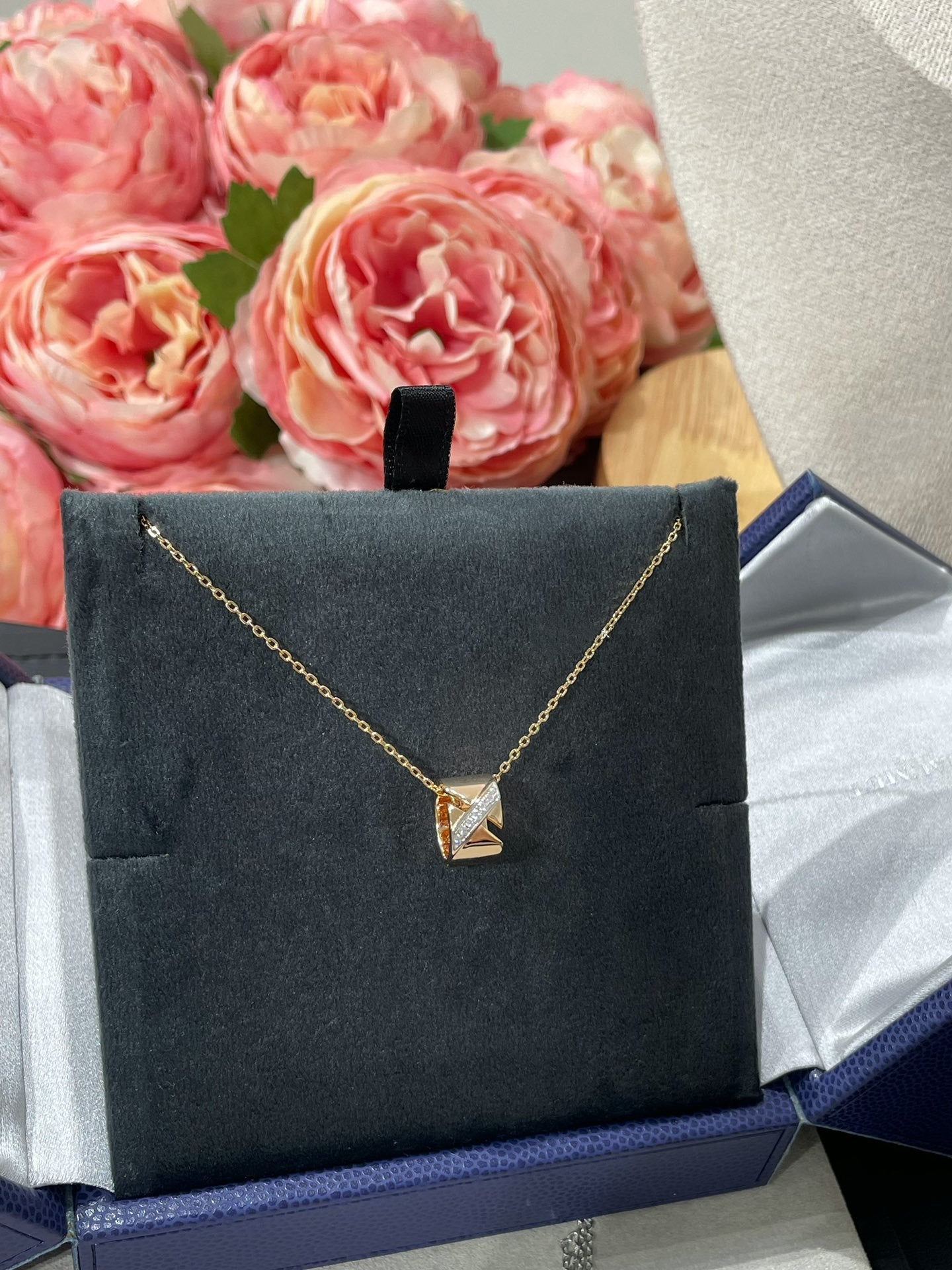 [Love Aura]LIENS EVIDENCE DIAMOND NECKLACE