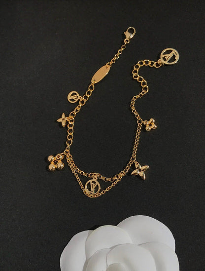 [Love Aura]BLOOMING PINK GOLD MOP BRACELET