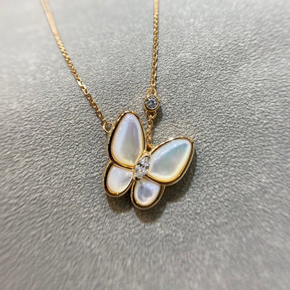 [Love Aura]BUTTERFLY MOP DIAMOND NECKLACE