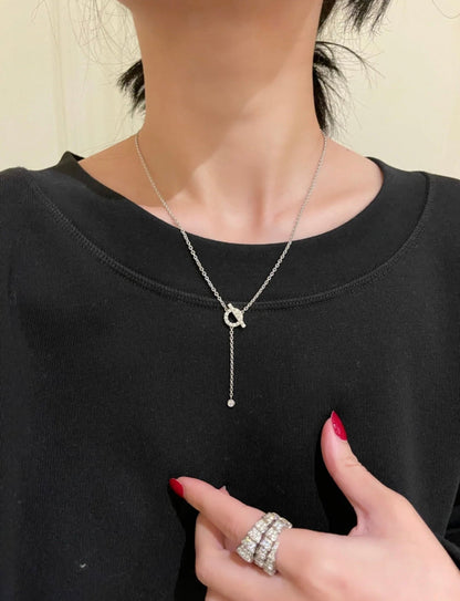 [Love Aura]FINESSE SILVER DIAMOND NECKLACE