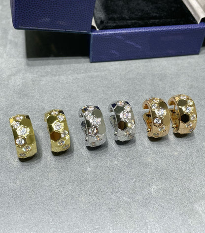 [Love Aura]BEE LOVE DIAMOND HOOP EARRINGS