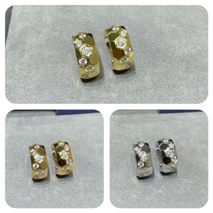 [Love Aura]BEE LOVE DIAMOND HOOP EARRINGS