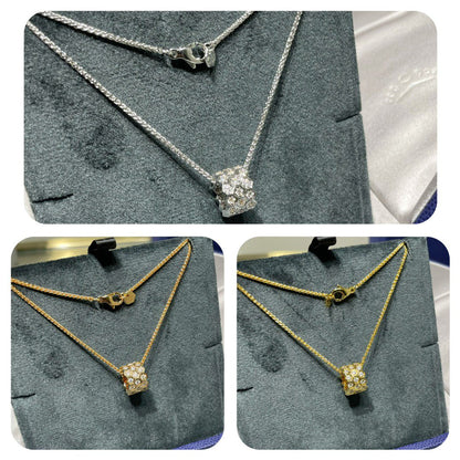 [Love Aura]BEE LOVE DIAMOND PAVED 3 ROW NECKLACE