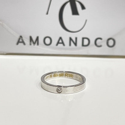 [Love Aura]LOVE RING 4MM 1 DIAMOND