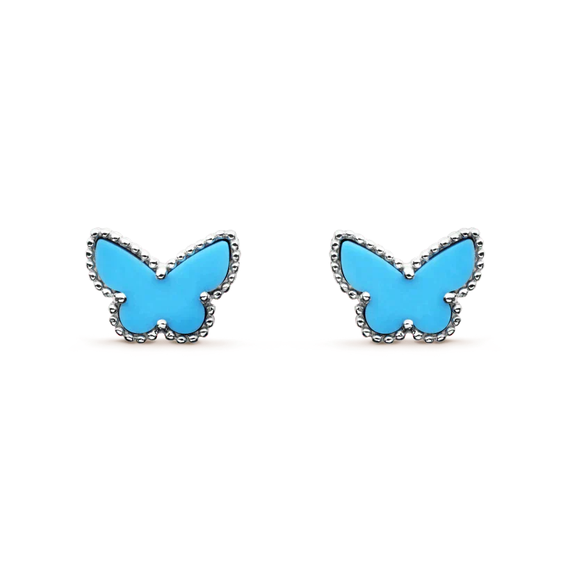 [Love Aura]BUTTERFLY TURQUOISE EARRINGS SILVER