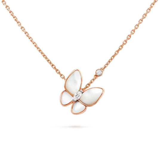 [Love Aura]BUTTERFLY MOP DIAMOND NECKLACE