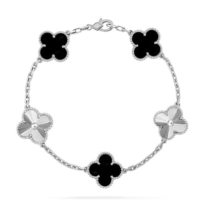 [Love Aura] CLOVER 5 MOTIF ONYXS BRACELET COLLECTION