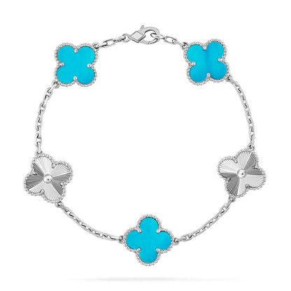 [Love Aura] CLOVER 5 MOTIF TURQUOISE BRACELET COLLECTION