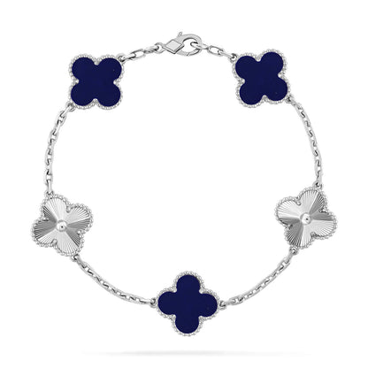 [Love Aura]CLOVER 5 MOTIF LAPIS LAZULI BRACELET COLLECTION