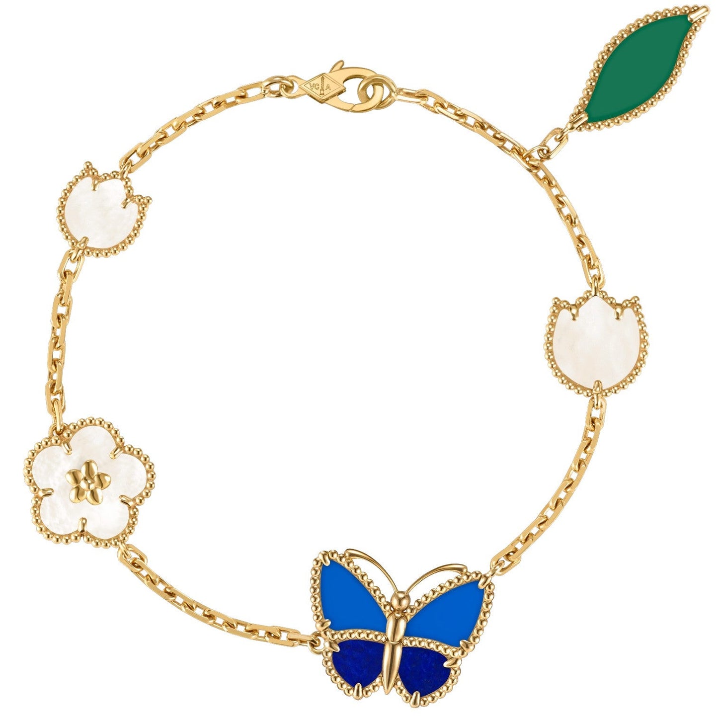 [Love Aura]LUCKY SPRING BUTTERFLY 5 MOTIF BRACELET