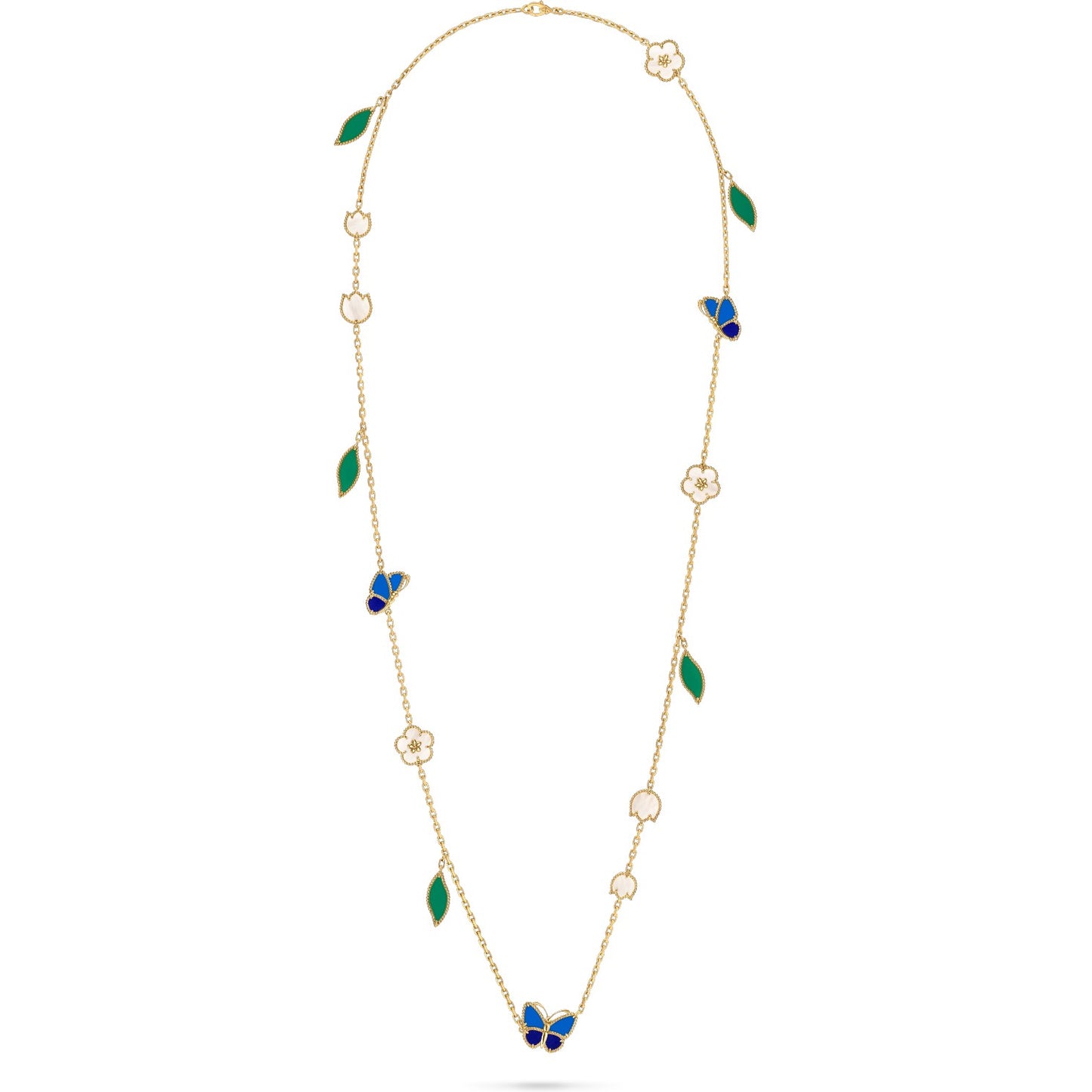 [Love Aura]LUCKY SPRING BUTTERFLY 15 FLOWER NECKLACE