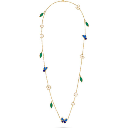 [Love Aura]LUCKY SPRING BUTTERFLY 15 FLOWER NECKLACE