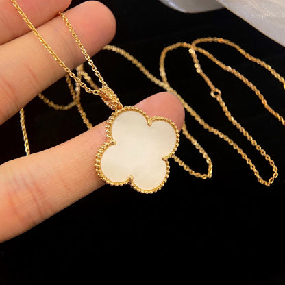[Love Aura]CLOVER 25MM MOP LARGE PENDANT NECKLACE