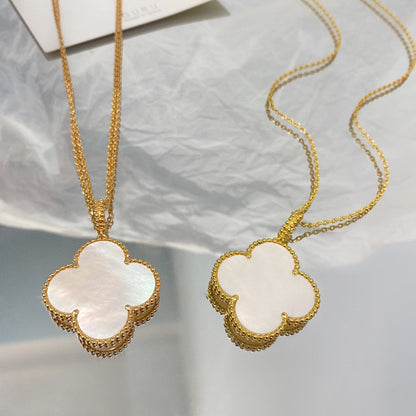 [Love Aura]CLOVER 25MM MOP LARGE PENDANT NECKLACE