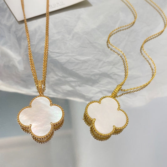 [Love Aura]CLOVER 25MM MOP LARGE PENDANT NECKLACE