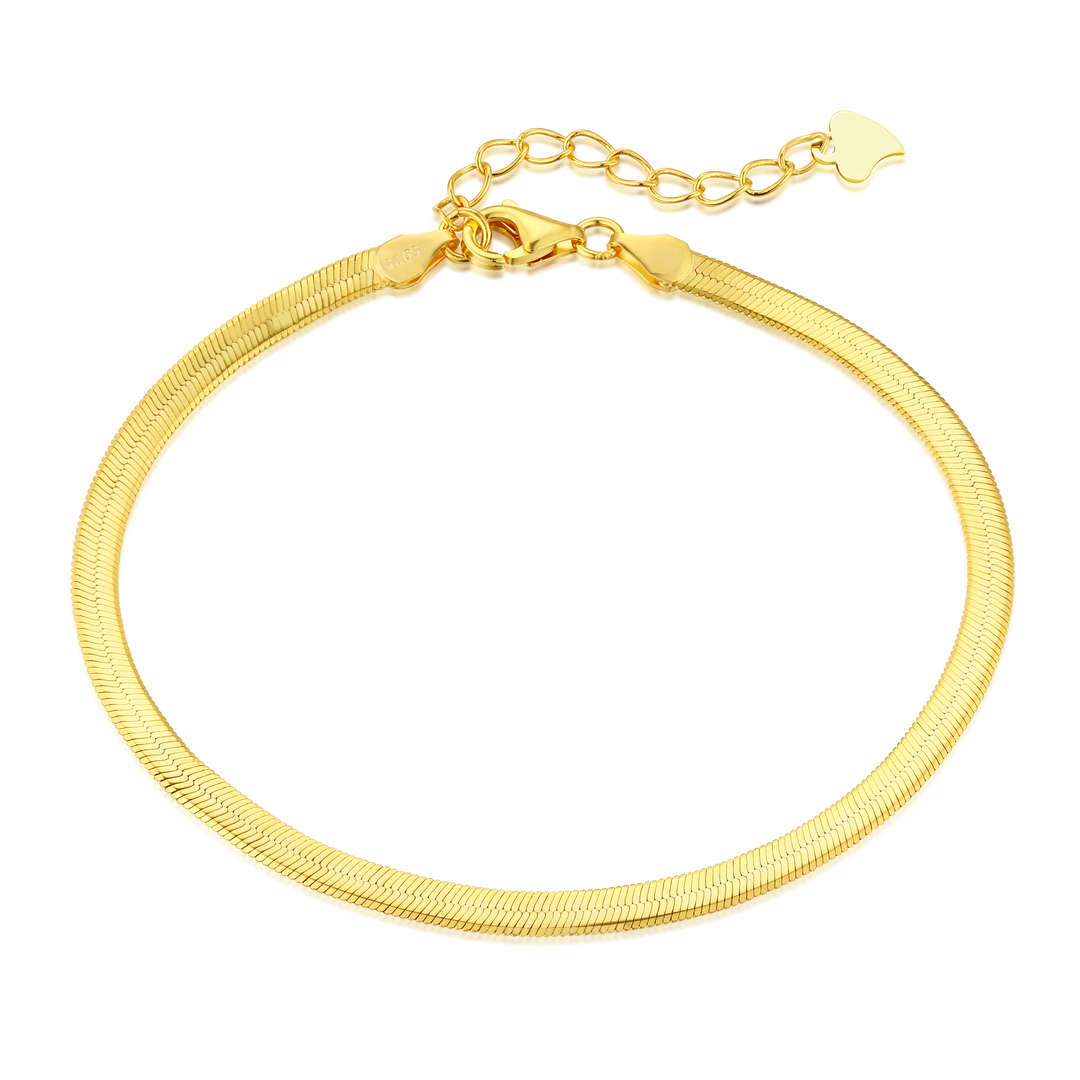 [Love Aura]Flat Snake Bone Chain Blade Necklace