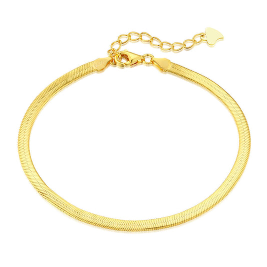 [Love Aura]Flat Snake Bone Chain Blade Necklace