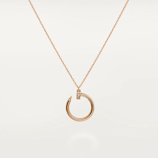 [Love Aura]JUSTE NECKLACE PINK GOLD