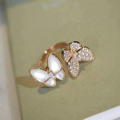 [Love Aura]TWIN BUTTERFLY DIAMOND MOP RING