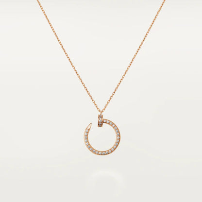 [Love Aura]JUSTE NECKLACE PINK GOLD DIAMONDS
