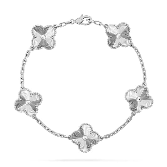 [Love Aura]CLOVER SILVER 5 MOTIFS BRACELET