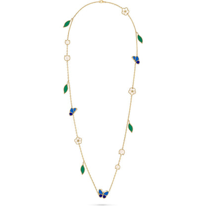[Love Aura]LUCKY SPRING BUTTERFLY 15 FLOWER NECKLACE