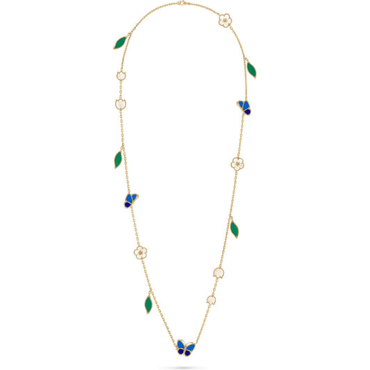 [Love Aura]LUCKY SPRING BUTTERFLY 15 FLOWER NECKLACE