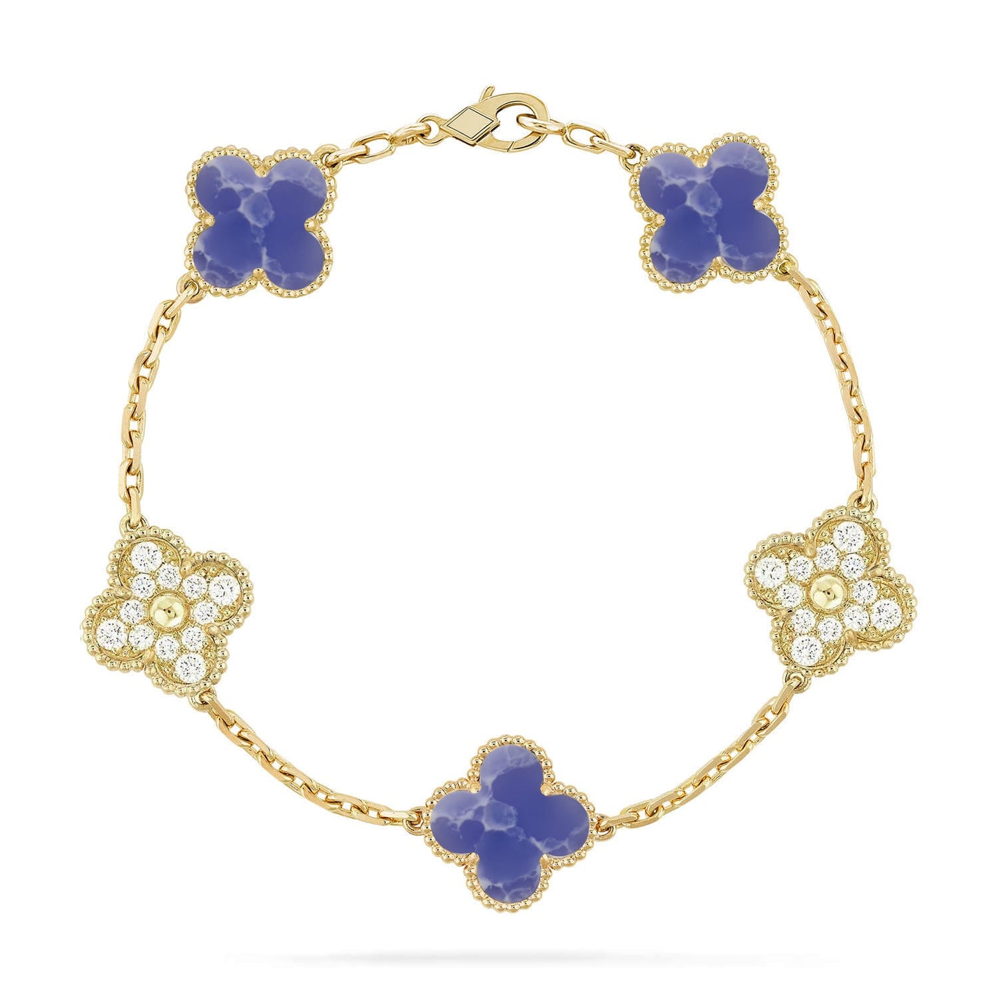 [Love Aura]CLOVER 5 MOTIF BLUE VEINS BRACELET COLLECTION