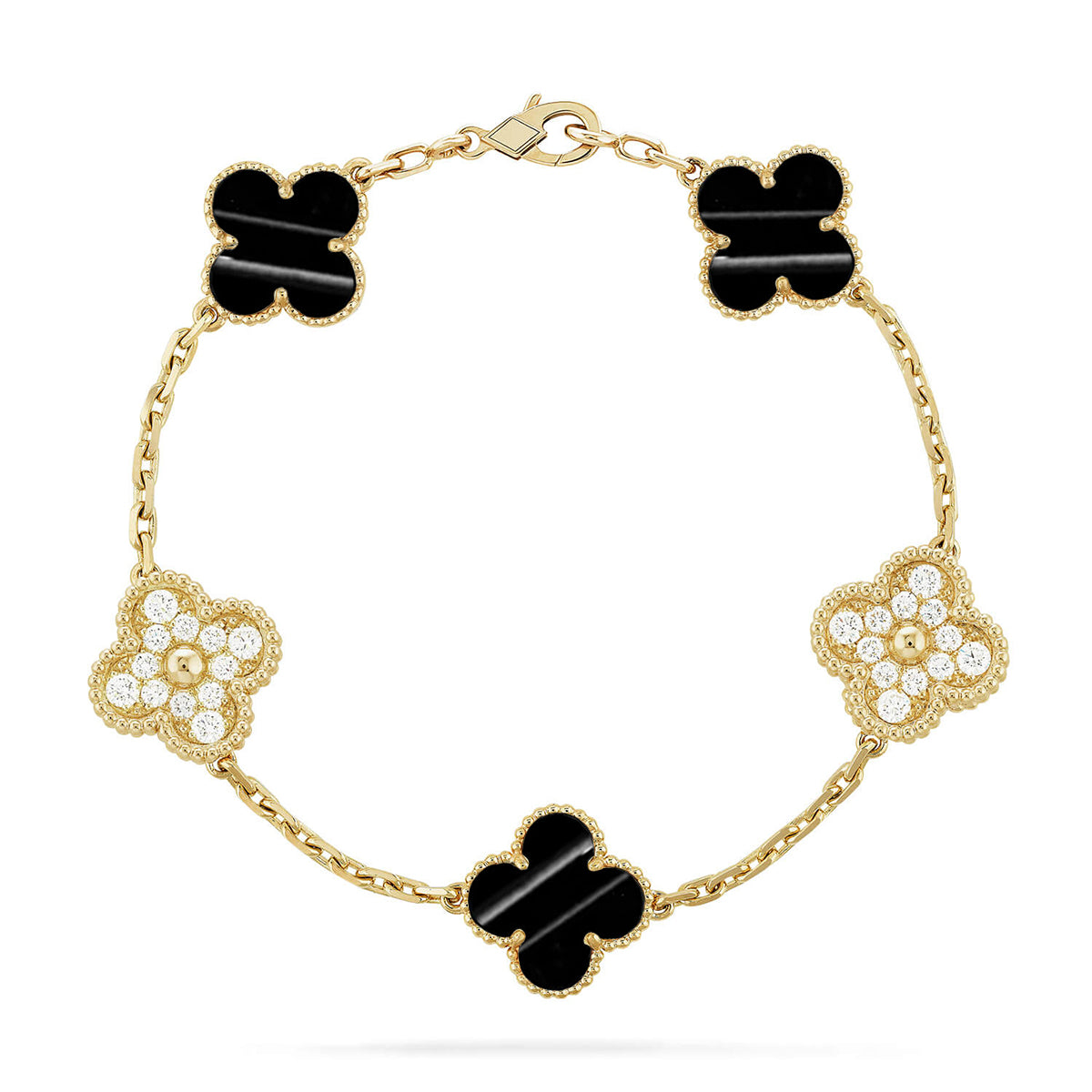 [Love Aura] CLOVER 5 MOTIF PULSAR STONE BRACELET COLLECTION