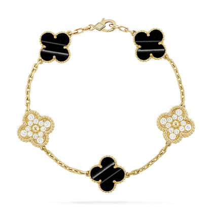 [Love Aura] CLOVER 5 MOTIF PULSAR STONE BRACELET COLLECTION