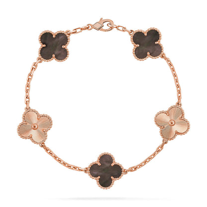 [Love Aura] CLOVER 5 MOTIF GRAY MOP BRACELET COLLECTION