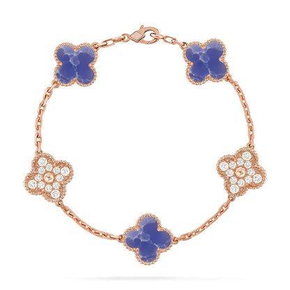 [Love Aura]CLOVER 5 MOTIF BLUE VEINS BRACELET COLLECTION
