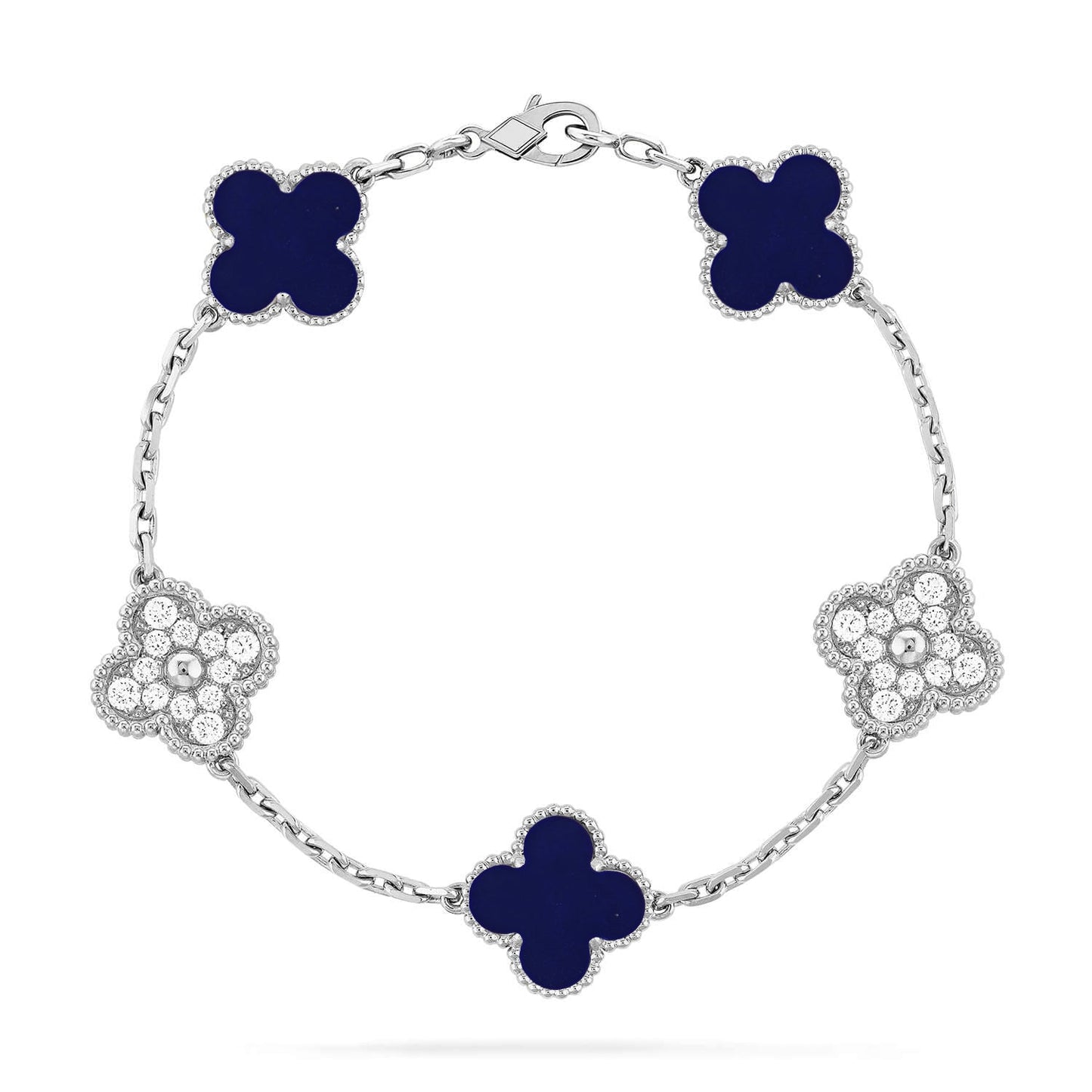 [Love Aura]CLOVER 5 MOTIF LAPIS LAZULI BRACELET COLLECTION