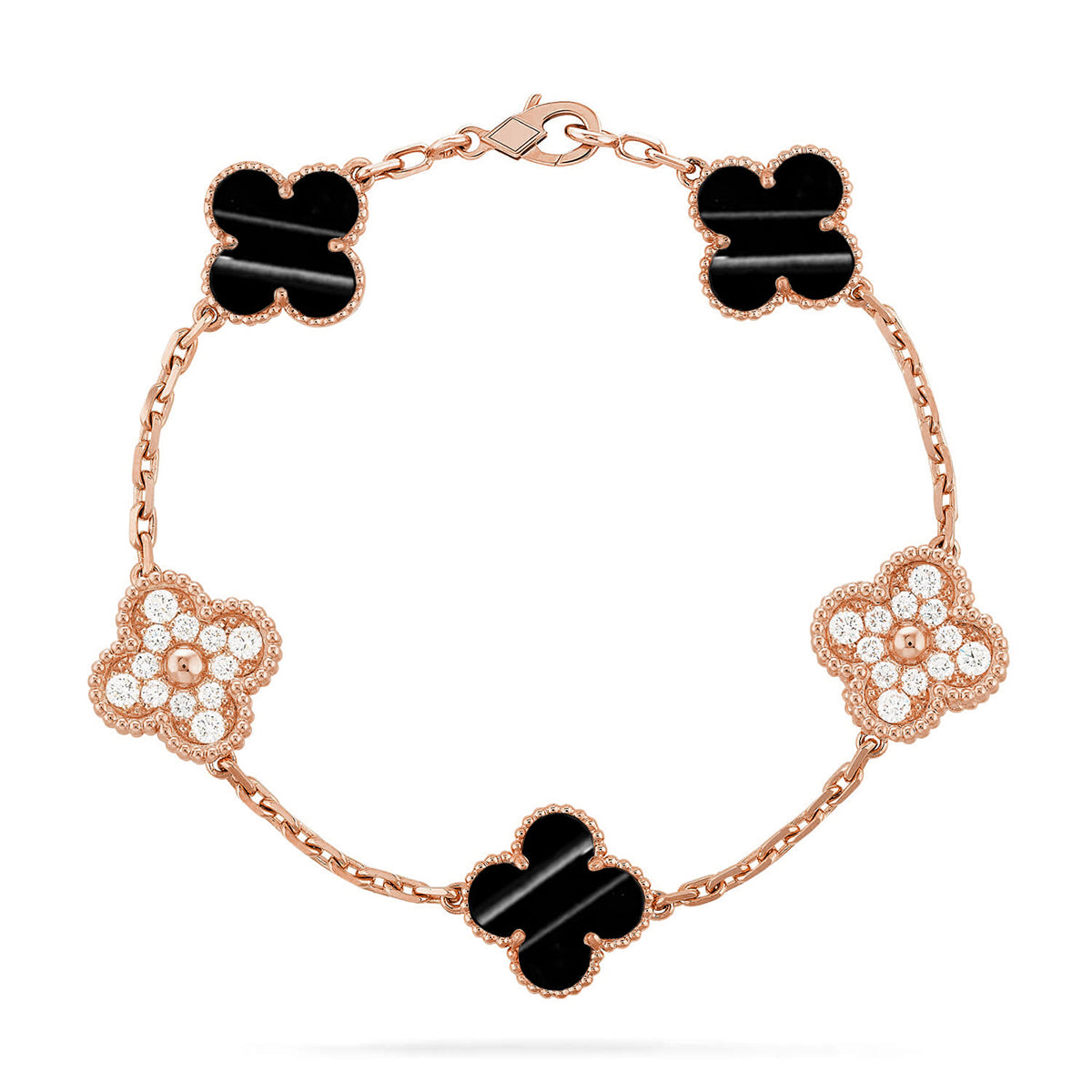 [Love Aura] CLOVER 5 MOTIF PULSAR STONE BRACELET COLLECTION