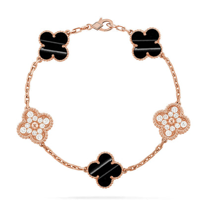 [Love Aura] CLOVER 5 MOTIF PULSAR STONE BRACELET COLLECTION
