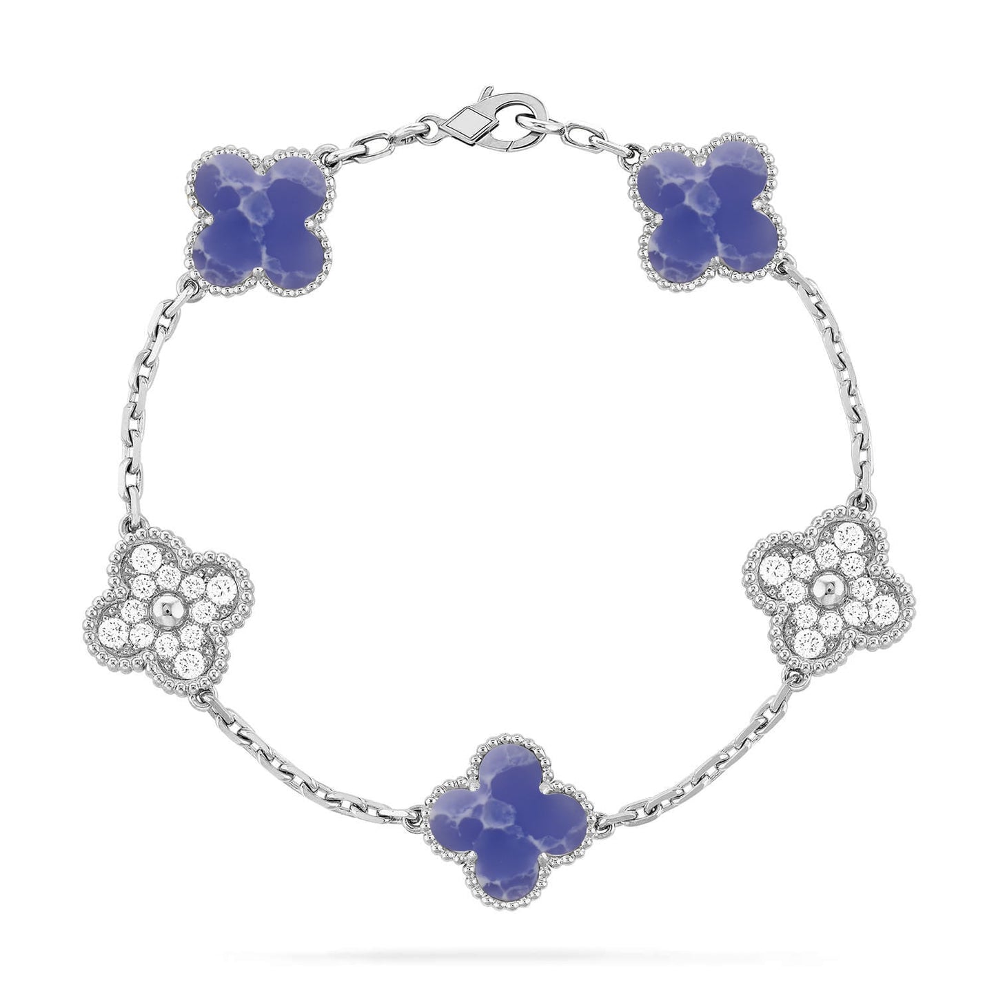 [Love Aura]CLOVER 5 MOTIF BLUE VEINS BRACELET COLLECTION