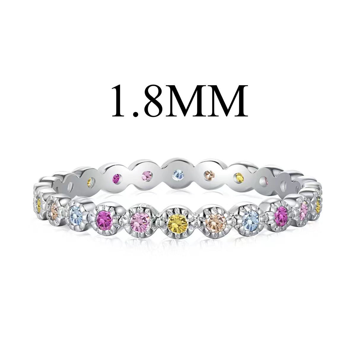 [Love Aura]Unique Scintillating Round Cut Daily Ring