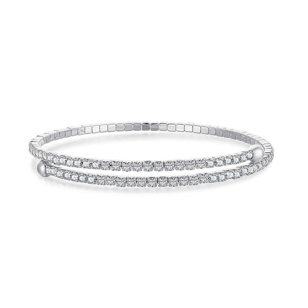 [Love Aura]Row of Diamonds Round Fashion Bracelet