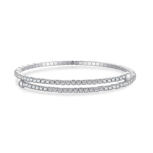 [Love Aura]Row of Diamonds Round Fashion Bracelet