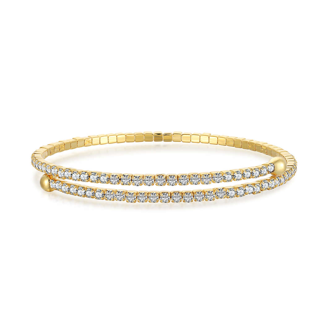 [Love Aura]Row of Diamonds Round Fashion Bracelet