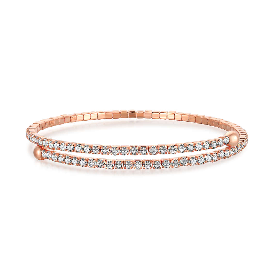 [Love Aura]Row of Diamonds Round Fashion Bracelet
