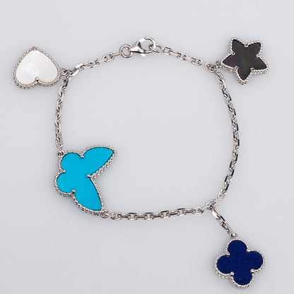 [Love Aura]LUCKY SPRING SILVER BRACELET 4 MOTIF